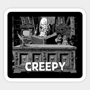 Uncle Creepy B&W Sticker